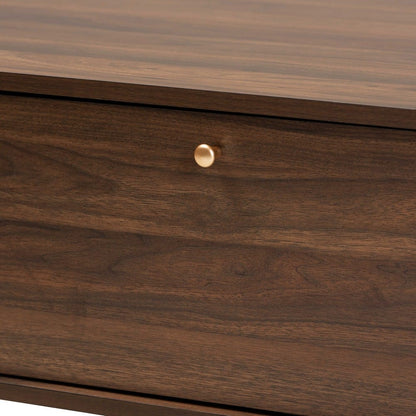 Baxton Studio - Edel Coffee Table in Walnut Brown/Gold  - LV12CFT12140WI-Columbia/Gold-CT view 6