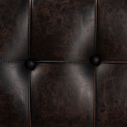 Baxton Studio - Edmund Ottoman in Dark Brown/Oak Brown - JY20B056S-Dark Brown-Small Otto view 9