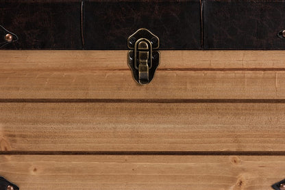 Baxton Studio - Edmund Ottoman in Dark Brown/Oak Brown - JY20B056S-Dark Brown-Small Otto view 10