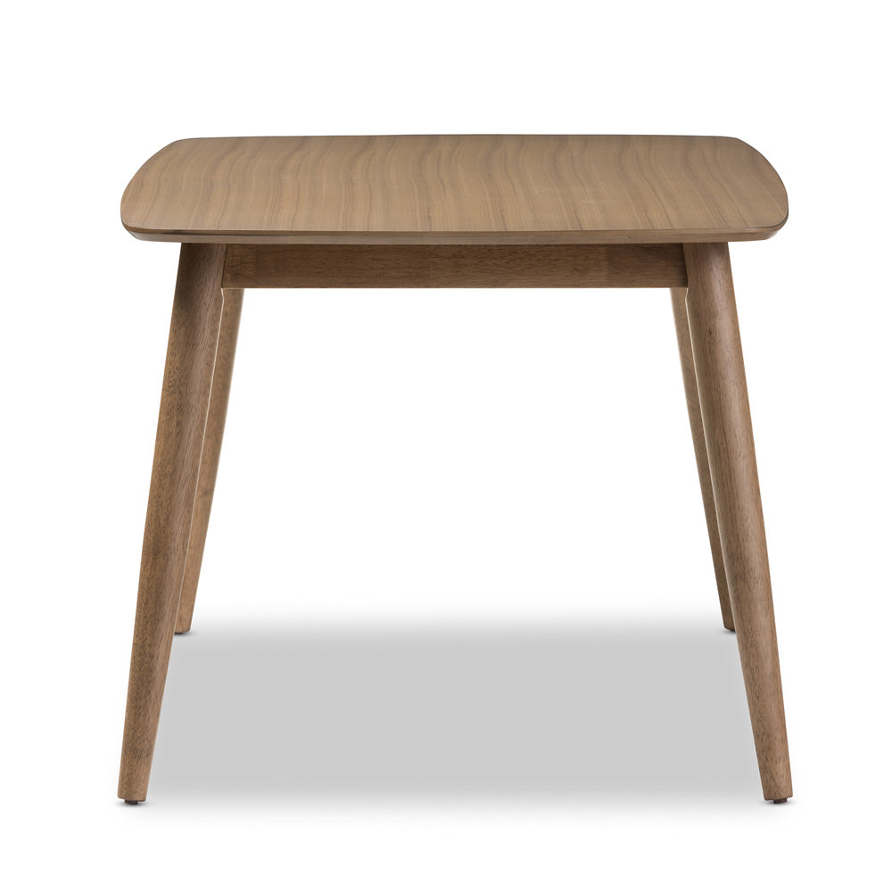 Baxton Studio - Edna Dining Table in "Oak" Light Brown - Flora-French Oak-DT view 3