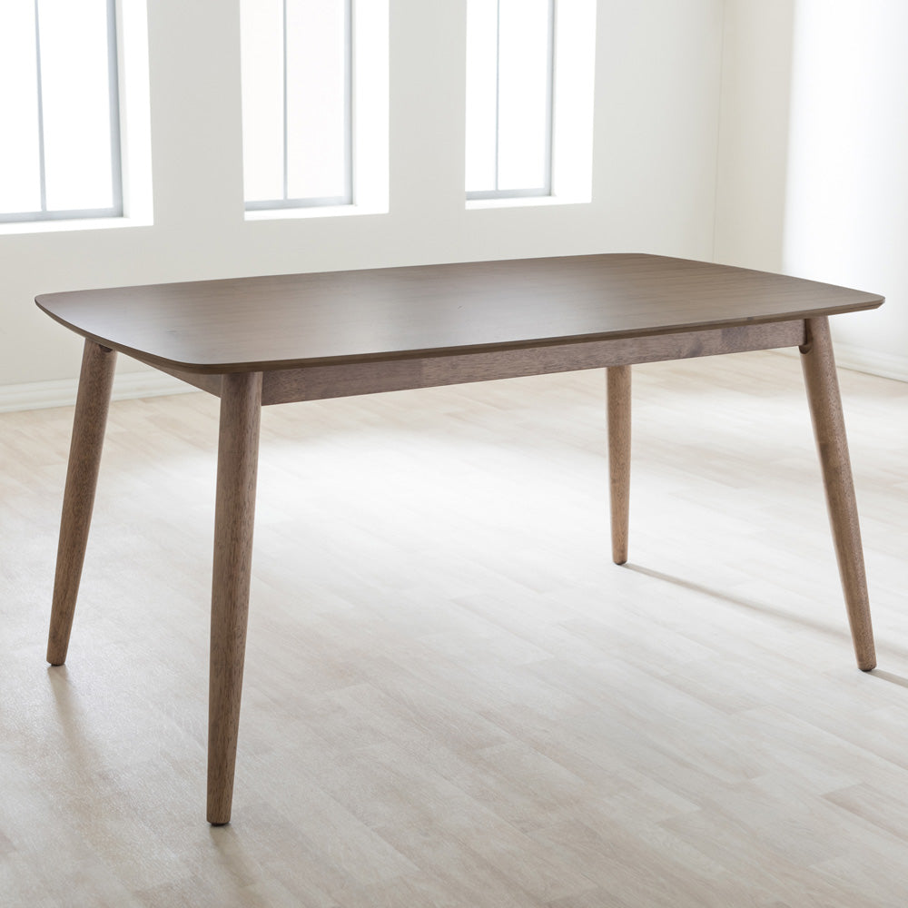 Baxton Studio - Edna Dining Table in "Oak" Light Brown - Flora-French Oak-DT view 5