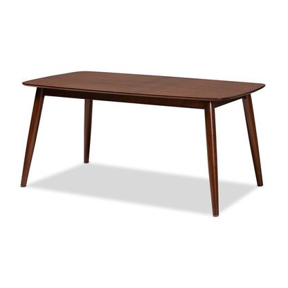 Baxton Studio - Edna Dining Table in Walnut - Flora-Walnut-DT view 1