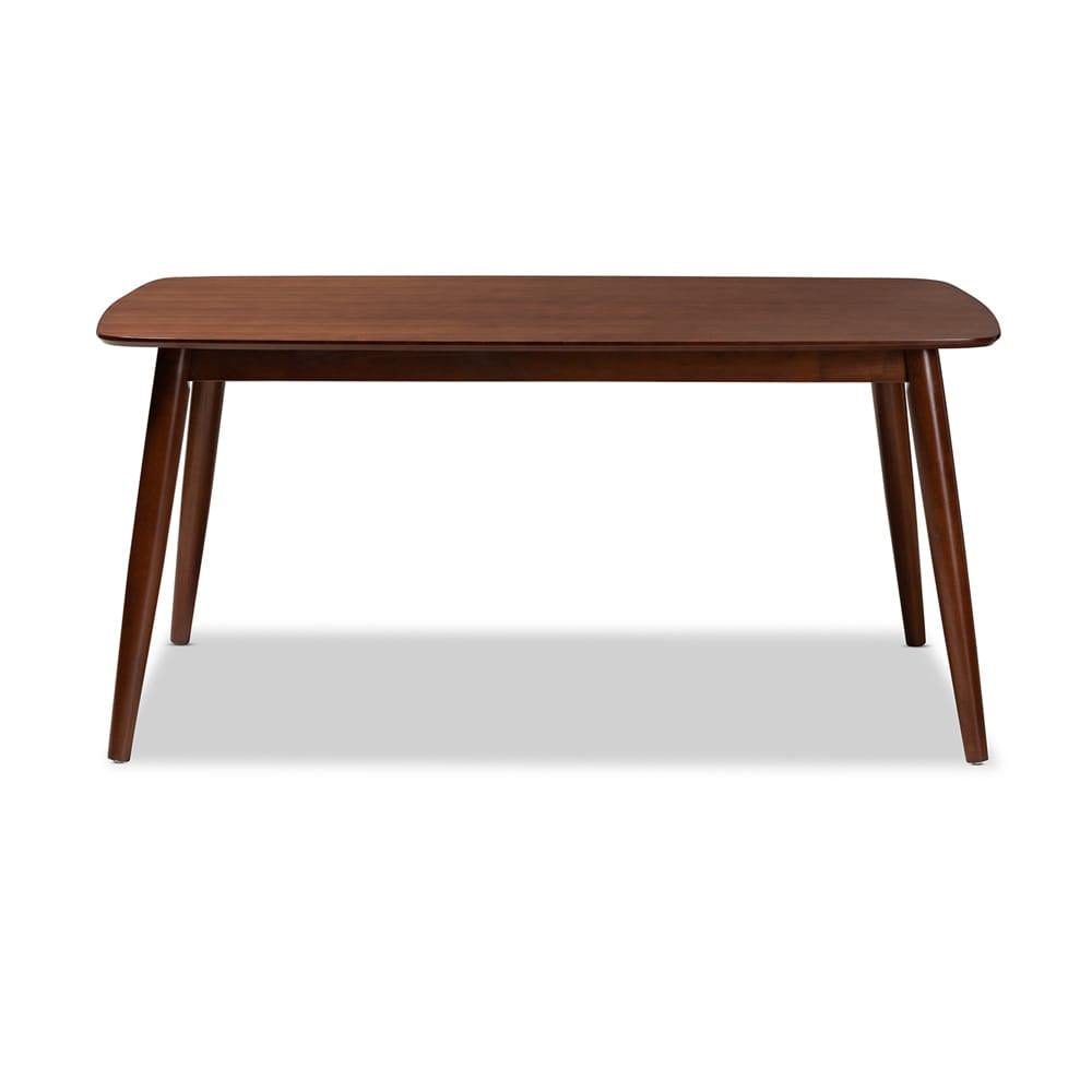 Baxton Studio - Edna Dining Table in Walnut - Flora-Walnut-DT view 2