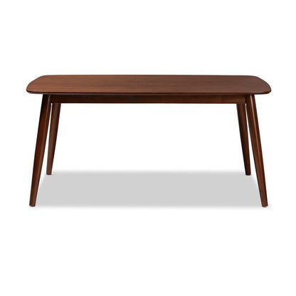 Baxton Studio - Edna Dining Table in Walnut - Flora-Walnut-DT view 2