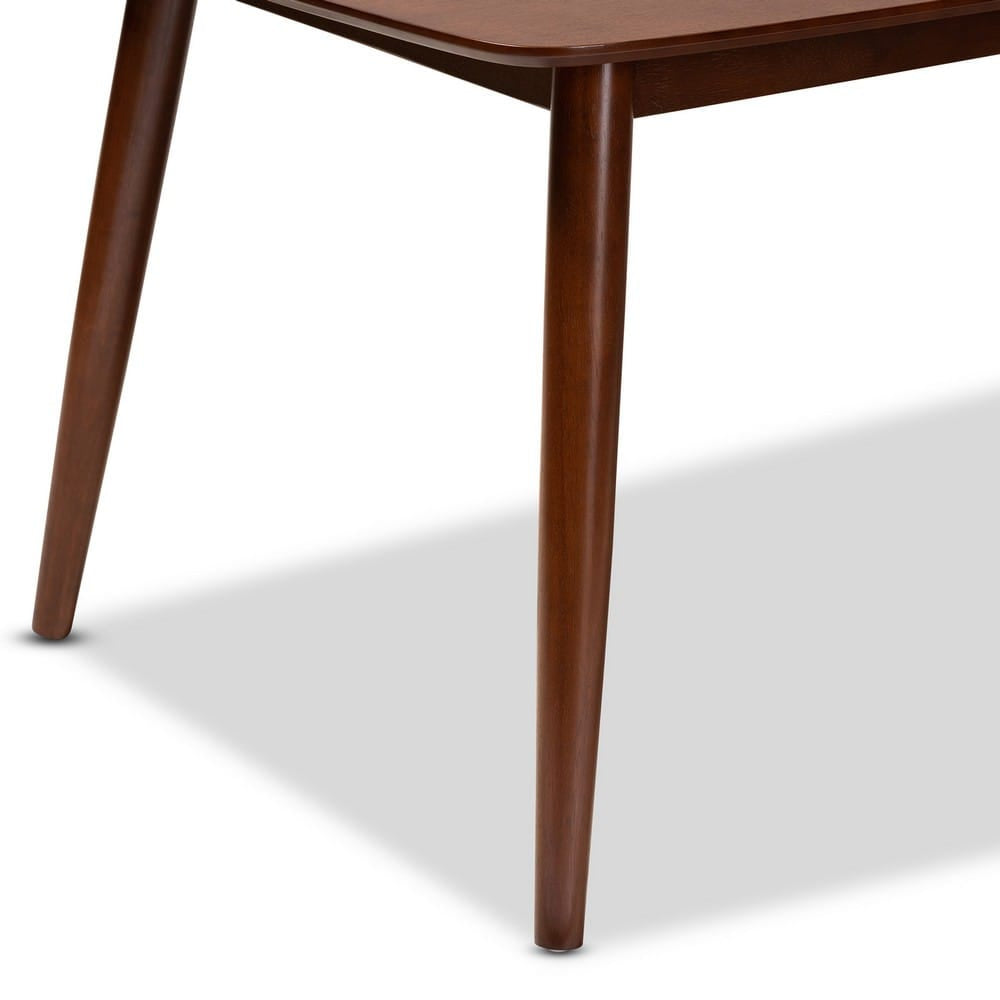 Baxton Studio - Edna Dining Table in Walnut - Flora-Walnut-DT view 5