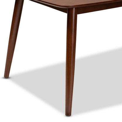 Baxton Studio - Edna Dining Table in Walnut - Flora-Walnut-DT view 5