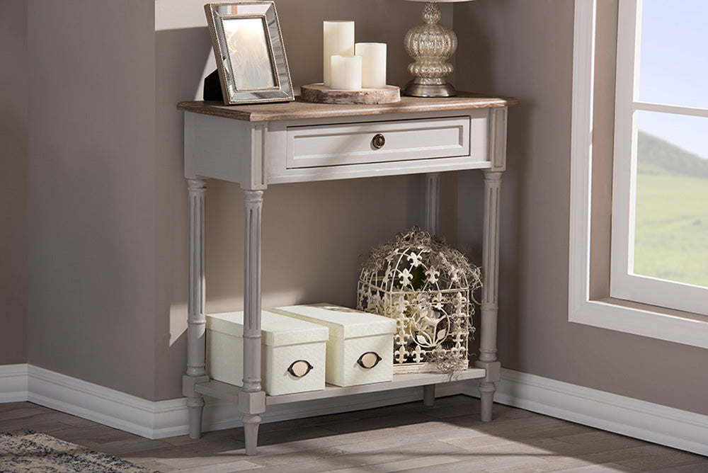 Baxton Studio - Edouard Console Table - EDD8VM/M-B-W1 view 3