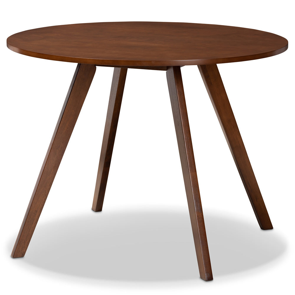 Baxton Studio - Eiko Dining Set in Light Grey/Walnut - Delvin/Hexa-Smoke/Walnut-5PC Dining Set view 3
