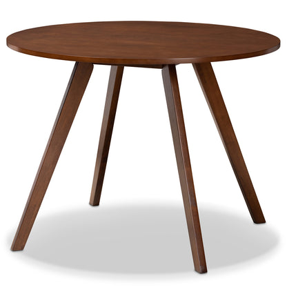 Baxton Studio - Eiko Dining Set in Light Grey/Walnut - Delvin/Hexa-Smoke/Walnut-5PC Dining Set view 3