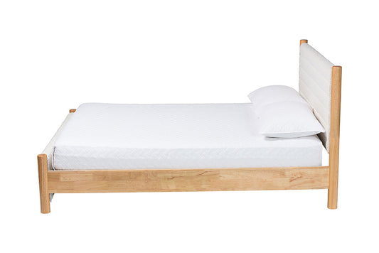 Baxton Studio - Eilert Queen Size Bed - BBT61207 A1-Cream-Queen view 2