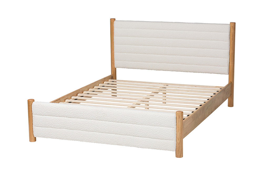 Baxton Studio - Eilert Queen Size Bed - BBT61207 A1-Cream-Queen view 3