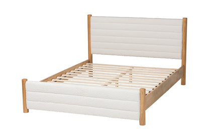Baxton Studio - Eilert Queen Size Bed - BBT61207 A1-Cream-Queen view 3