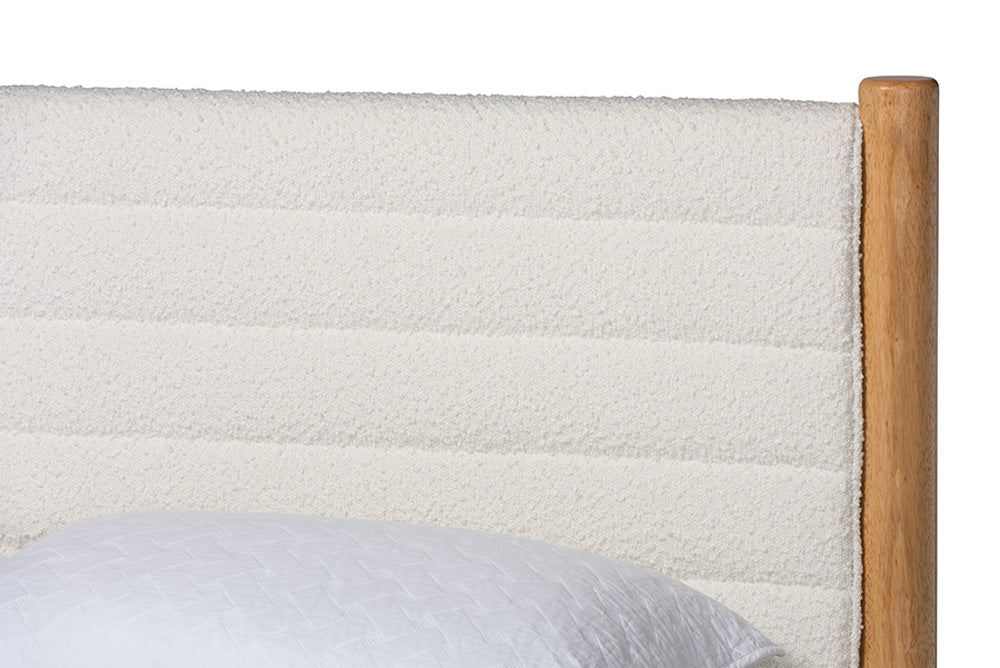 Baxton Studio - Eilert Queen Size Bed - BBT61207 A1-Cream-Queen view 4