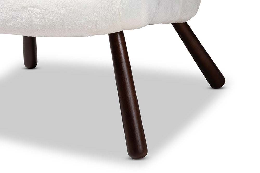Baxton Studio - Eisa Chair - 2017-White/Walnut-CC view 7