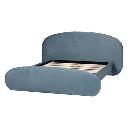 Baxton Studio - Ekram Queen Size Bed in Light Blue - BBT61382-Light Blue 57-Queen view 3