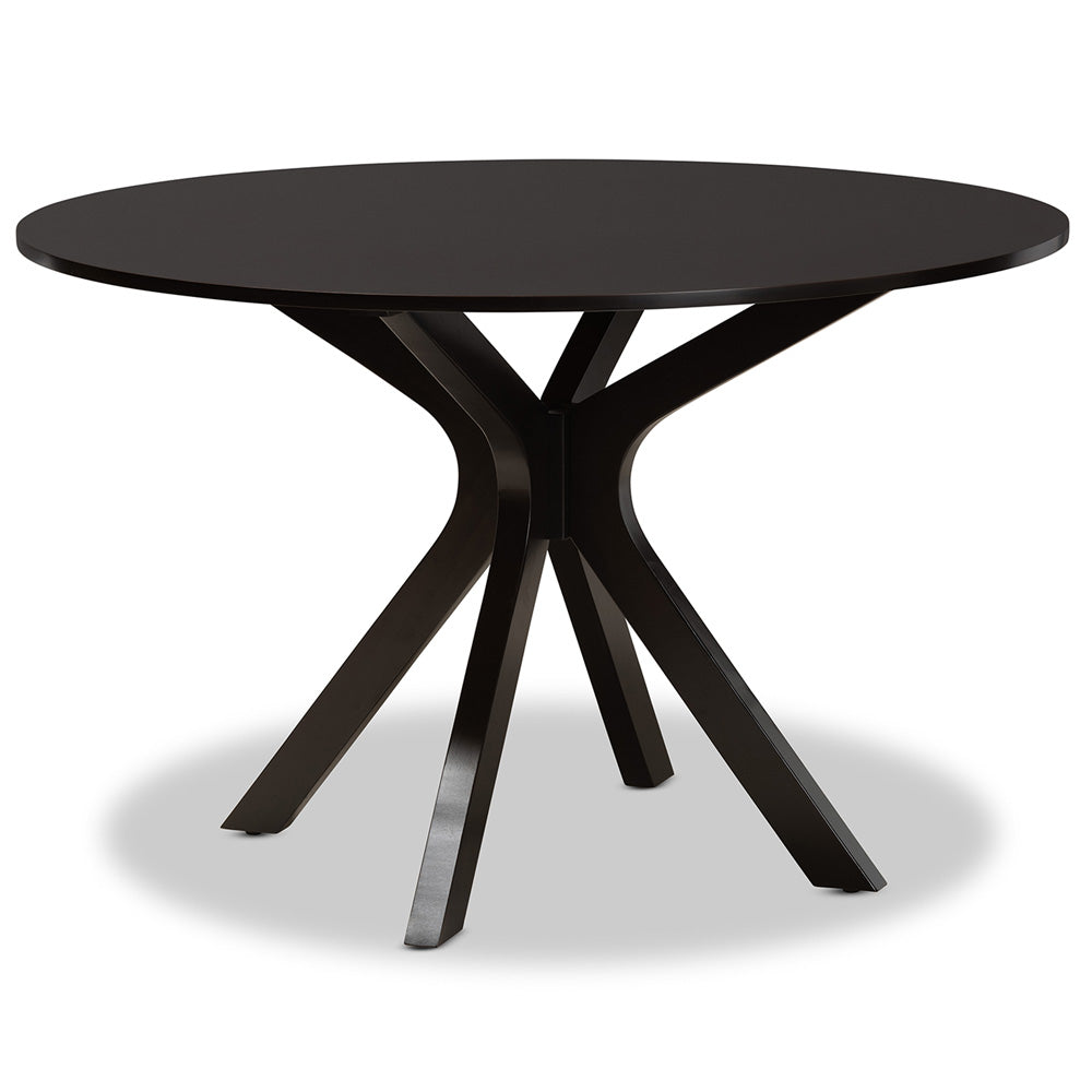 Baxton Studio - Ela Dining Set in Dark Brown - Ela-Dark Brown-7PC Dining Set view 3