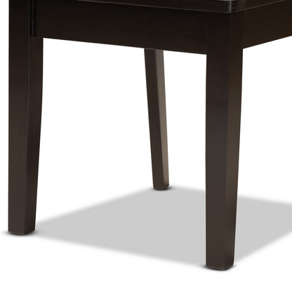 Baxton Studio - Ela Dining Set in Dark Brown - Ela-Dark Brown-7PC Dining Set view 6