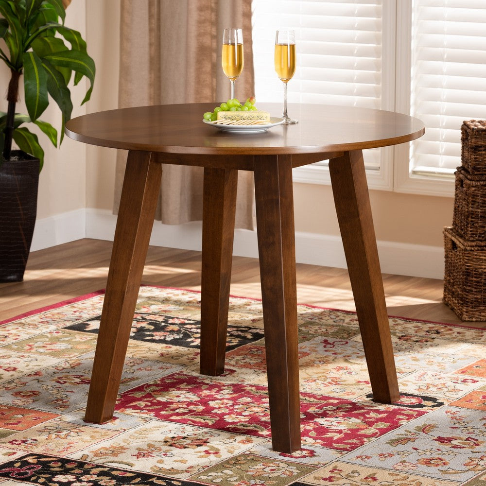 Baxton Studio - Ela Dining Table in Walnut - RH7230T-Walnut-35-IN-DT view 5