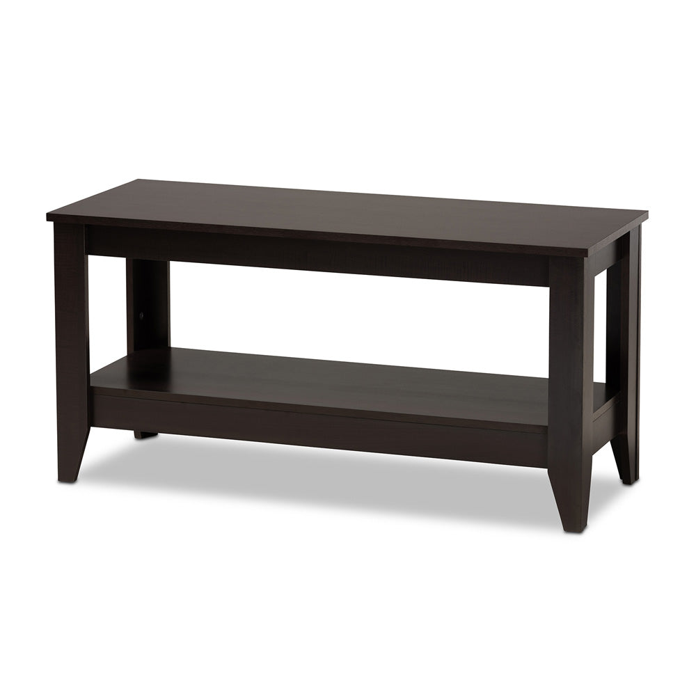 Baxton Studio - Elada Coffee Table in Dark Brown - CT8000-Wenge-CT view 1
