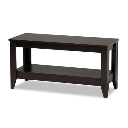 Baxton Studio - Elada Coffee Table in Dark Brown - CT8000-Wenge-CT view 1