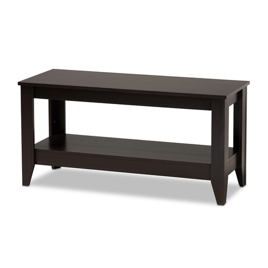 Baxton Studio - Elada Coffee Table in Dark Brown - CT8000-Wenge-CT view 1