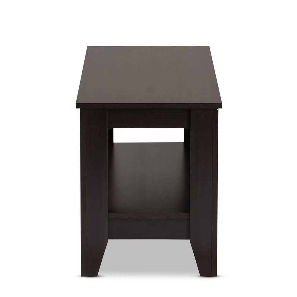Baxton Studio - Elada Coffee Table in Dark Brown - CT8000-Wenge-CT view 3