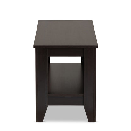 Baxton Studio - Elada Coffee Table in Dark Brown - CT8000-Wenge-CT view 3