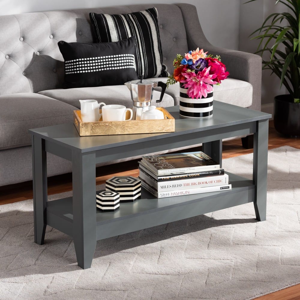 Baxton Studio - Elada Coffee Table in Grey - CT8000-Grey-CT view 5