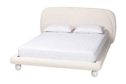 Baxton Studio - Eladio Queen Size Bed - BBT61186.11-White-Queen view 1