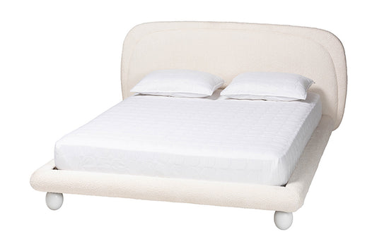 Baxton Studio - Eladio Queen Size Bed - BBT61186.11-White-Queen view 1