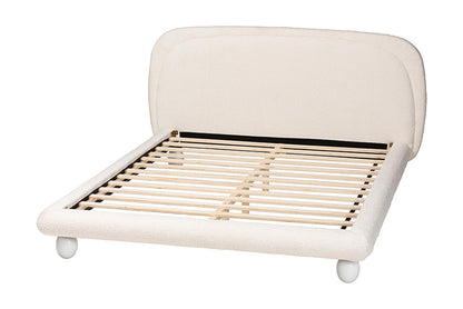 Baxton Studio - Eladio Queen Size Bed - BBT61186.11-White-Queen view 3