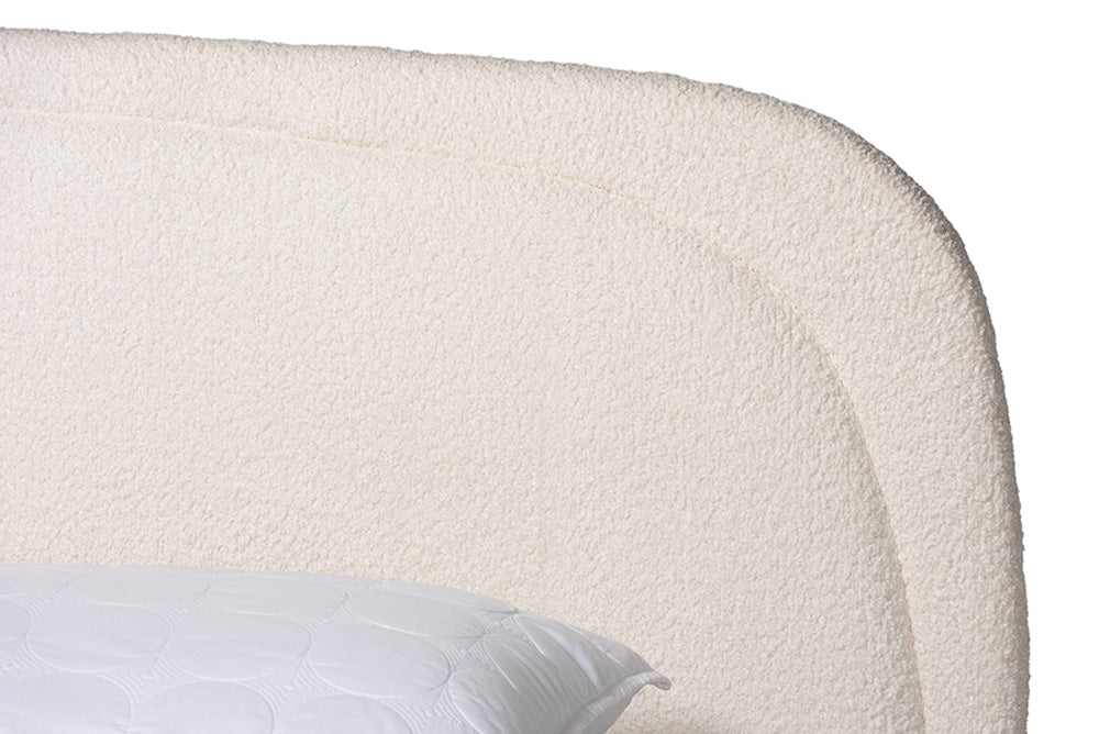 Baxton Studio - Eladio Queen Size Bed - BBT61186.11-White-Queen view 4