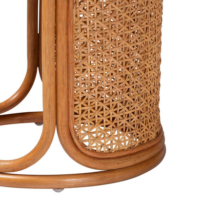 Baxton Studio - Eldon End Table in Light Honey - Eldon-Light Honey Rattan-Small-ET view 3