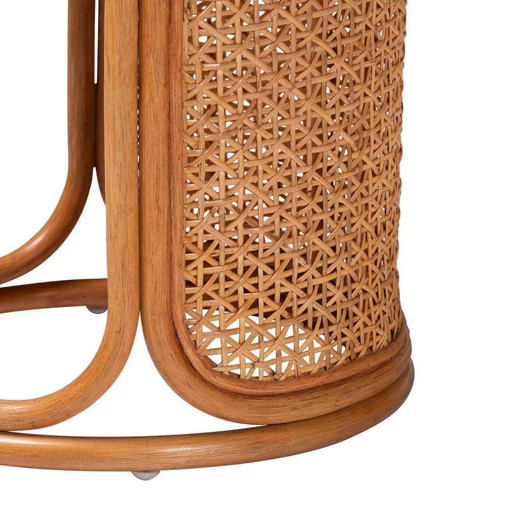Baxton Studio - Eldon Set of 2 End Tables in Light Honey - Eldon-Light Honey Rattan-Nesting End Table Set view 3