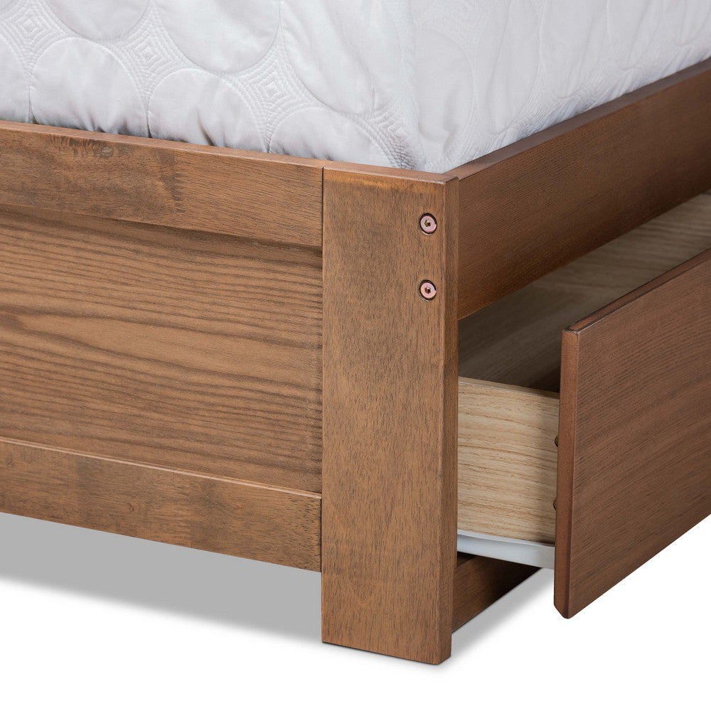 Baxton Studio - Eleni Queen Size Bed in Ash Walnut - Eleni-Ash Walnut-Queen view 7