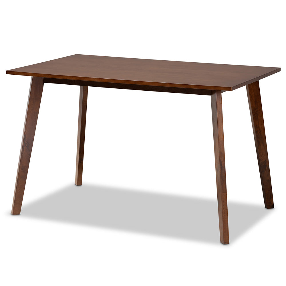 Baxton Studio - Eleri Dining Set in Light Beige/Walnut - Delvin/Fiesta-Latte/Walnut-5PC Dining Set view 3