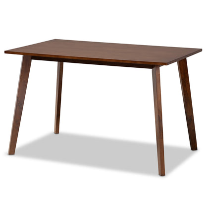 Baxton Studio - Eleri Dining Set in Light Beige/Walnut - Delvin/Fiesta-Latte/Walnut-5PC Dining Set view 3