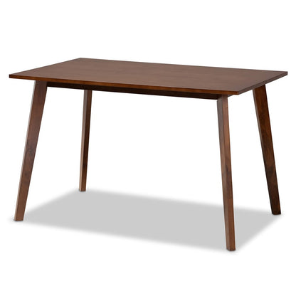 Baxton Studio - Eleri Dining Set in Light Grey/Walnut - Delvin/Fiesta-Smoke/Walnut-5PC Dining Set view 3