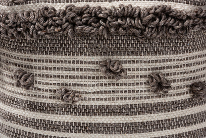 Baxton Studio - Eligah Ottoman - Eligah-Ivory-Pouf view 3