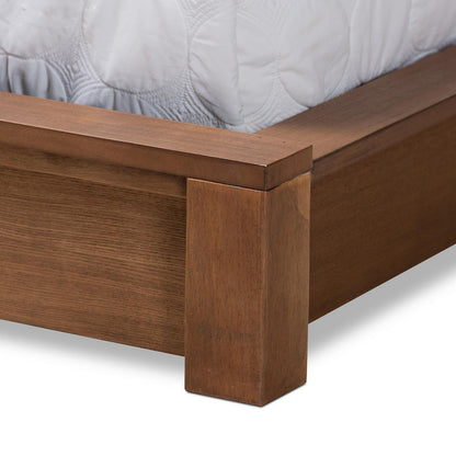 Baxton Studio - Elina King Size Bed in Walnut Brown  - MG-0051-Ash Walnut-King view 5