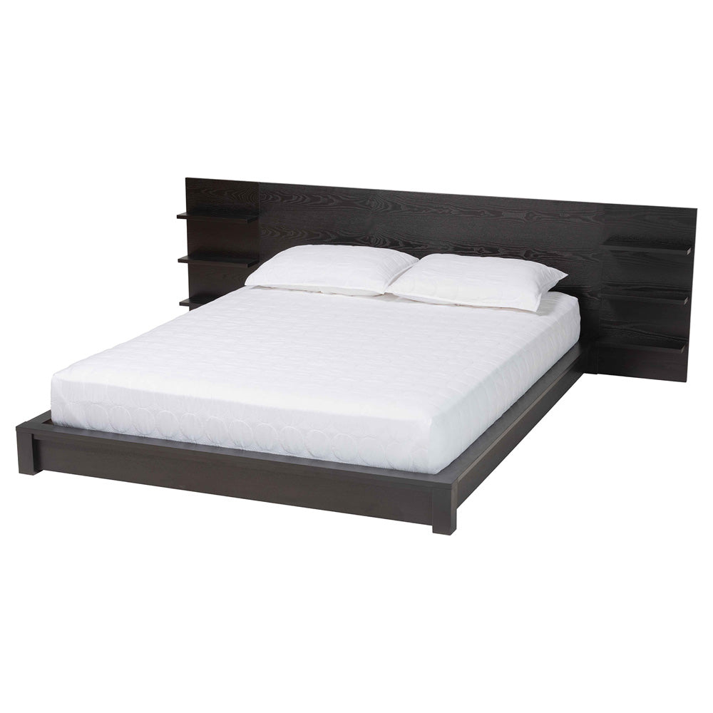 Baxton Studio - Elina Queen Size Bed in Ebony Black - MG-0051-Ebony Black-Queen view 1