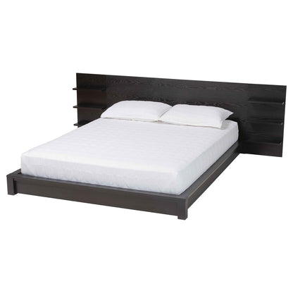 Baxton Studio - Elina Queen Size Bed in Ebony Black - MG-0051-Ebony Black-Queen view 1