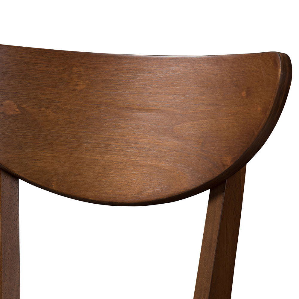 Baxton Studio - Eline Set of 2 Bar Stools in Black/Walnut Brown - Leena-Black/Walnut-BS view 4