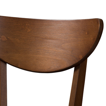 Baxton Studio - Eline Set of 2 Bar Stools in Black/Walnut Brown - Leena-Black/Walnut-BS view 4