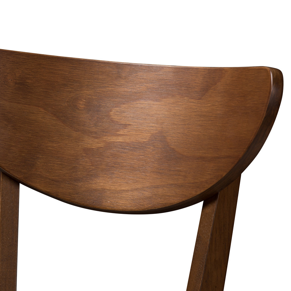 Baxton Studio - Eline Set of 2 Counter Stools in Black/Walnut Brown - Leena-Black/Walnut-Counter Stool view 4
