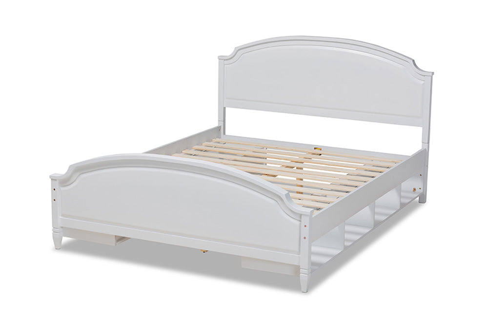 Baxton Studio - Elise Full Size Bed - MG0038-White-Full view 3