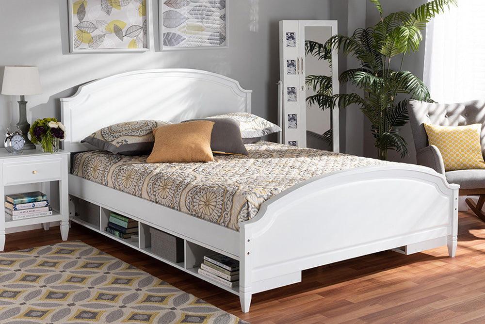 Baxton Studio - Elise Full Size Bed - MG0038-White-Full view 5