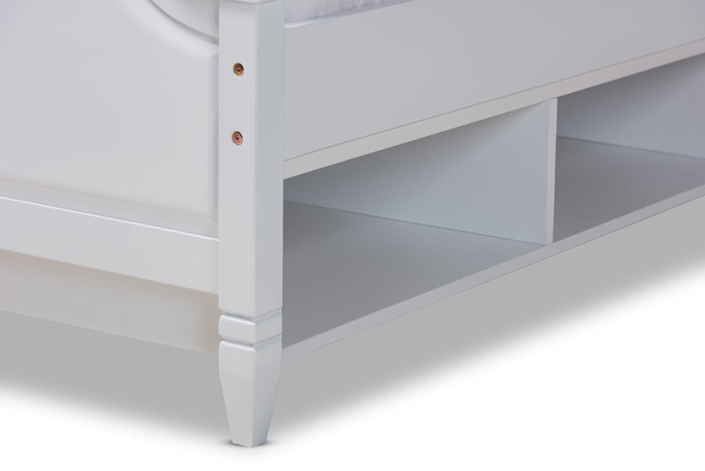 Baxton Studio - Elise Full Size Bed - MG0038-White-Full view 6