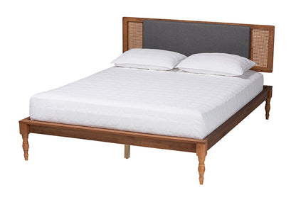 Baxton Studio - Eliseo Full Size Bed - MG0005-Rattan-Full view 1