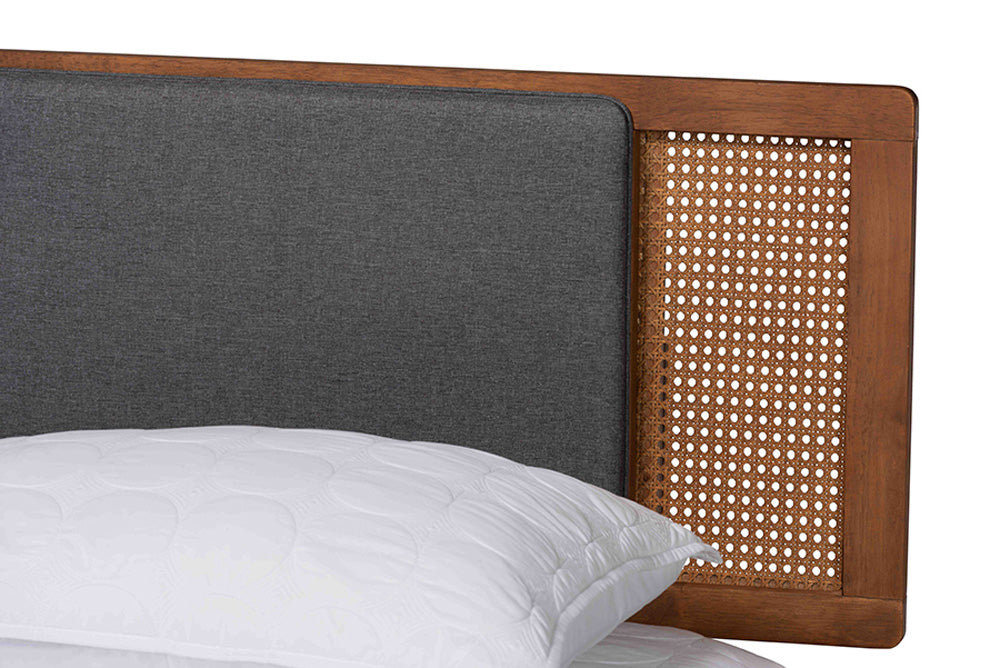 Baxton Studio - Eliseo Full Size Bed - MG0005-Rattan-Full view 4
